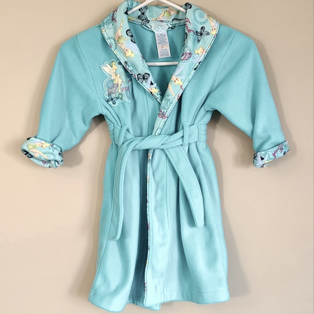Disney Tinkerbell blue soft fleece robe